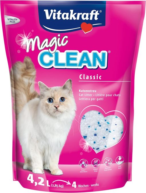 Vitakraft Magic Clean Effektiv reinigendes Katzenstreu, 4,2 l