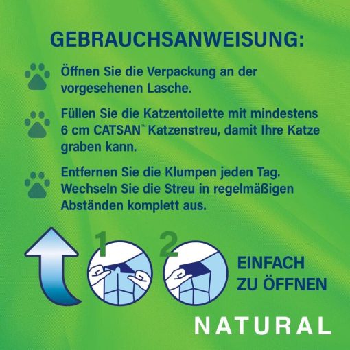 Catsan Klumpstreu Natur – Nachhaltige Sauberkeit für Ihre Katze, 1 x 8 L - Image 5