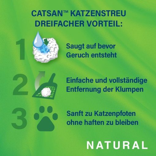 Catsan Klumpstreu Natur – Nachhaltige Sauberkeit für Ihre Katze, 1 x 8 L - Image 6