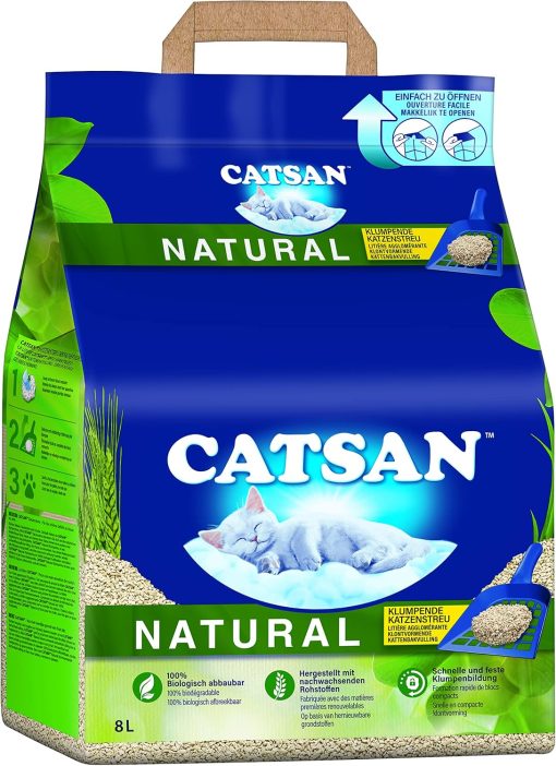 Catsan Klumpstreu Natur – Nachhaltige Sauberkeit für Ihre Katze, 1 x 8 L - Image 7