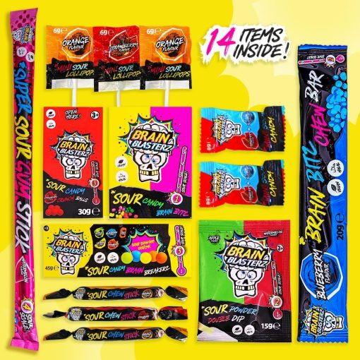 Brain Blasterz Sour Candy Gift Box – 14 Sour Candy Count - Image 2