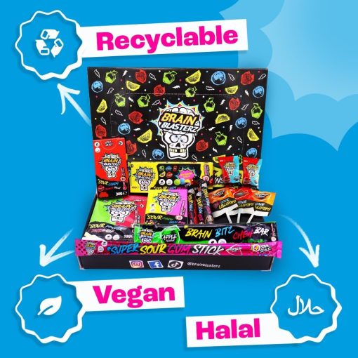 Brain Blasterz Sour Candy Gift Box – 14 Sour Candy Count
