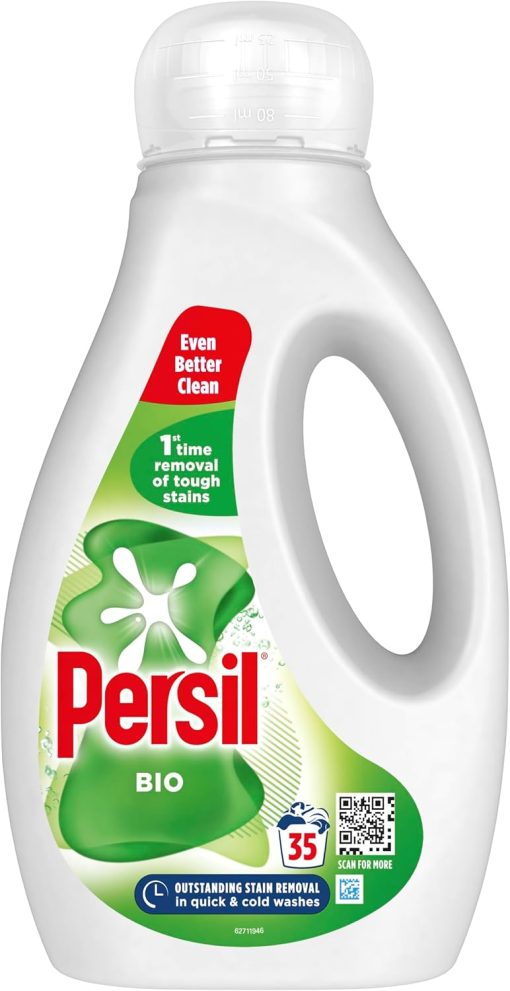 Persil Bio Laundry Liquid, Tough Stain Removal in Cold Washes, 35 Washes (945ml) - Image 2