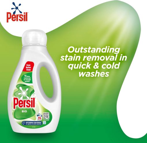 Persil Bio Laundry Liquid, Tough Stain Removal in Cold Washes, 35 Washes (945ml)