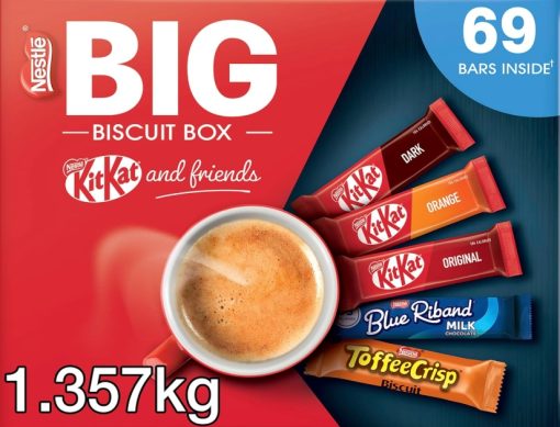 Nestlé Big Biscuit Box – KitKat, Blue Riband, Toffee Crisp (69 Bars, 1.36kg) - Image 2